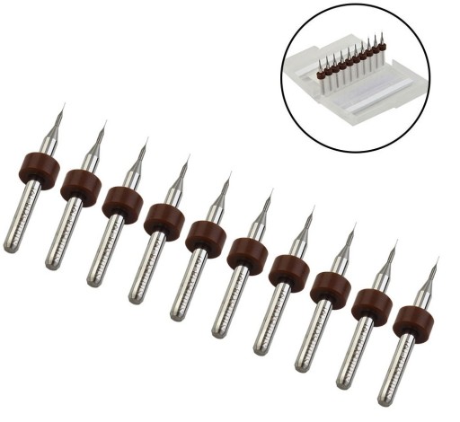 10ks MINI MALÉ VŔTAČKY 0,1mm PRESNÉ ŠIROKÉ MODELOVANIE CNC PCB