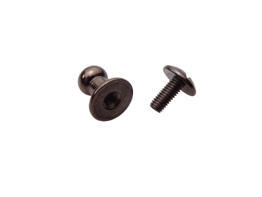 Skrutka na remeň Knopik 6 mm 1 kus čierny nikel