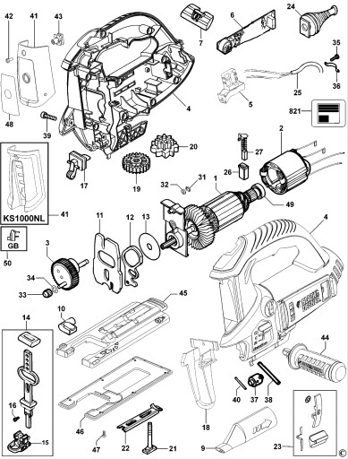 BLACK+DECKER 582593-00 DRŽIAK NOŽOV PRE KS1000E