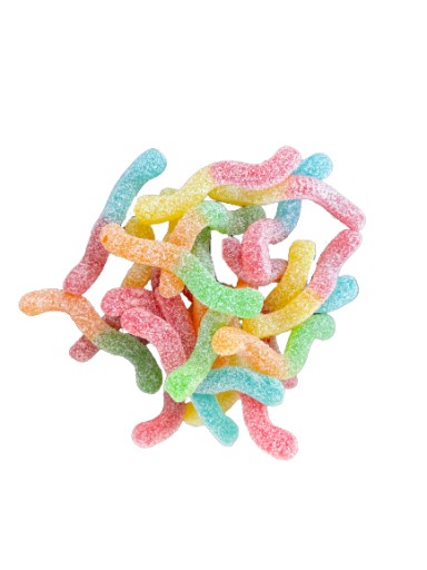 WORMS Sour Glowworms želé fazuľa Trolli bez lepku a laktózy 100g
