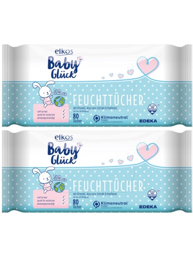 ELKOS vlhčené obrúsky 2x80ks Feuchttucher