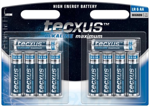Alkalická batéria LR6 / AA 1,5V TECXUS 10 ks