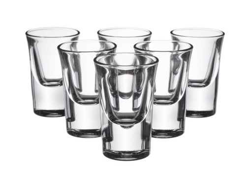 CHEERS poháre na vodku 28 ml 6 ks hrubé pevné sklenené poháre na vodku