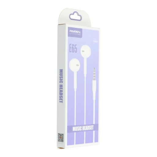 PAVAREAL headset/slúchadlá s mikrofónom Jack 3,5 mm PA-E65 biely
