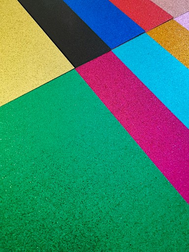FAREBNÝ DEKORATÍVNY GLITTROVÝ PAPIER na vystrihovanie, výtvarné aktivity, 10 LISTOV