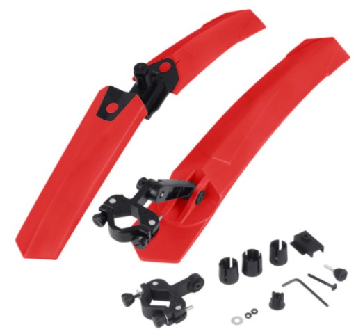 SET BLATNÍKOV NA BICYKEL SET PREDNÉ ZADNÉ MTB VENTILÁTORY 26-29 ČERVENÁ 2
