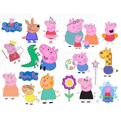 UMÝVAJÚCE DOČASNÉ TETOVANIE PRE DETI DETSKÉ PEPPA PIG ORIGINÁLNE DIZAJNY