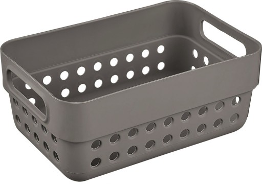ORGANIZER nádoba na košík KOŠÍK 5x7,5x11,5 plast ŠEDÁ 350ml