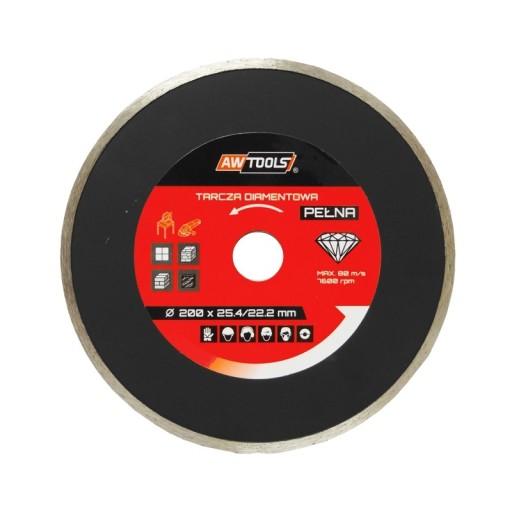 AWTOOLS DIAMANTOVÝ DISK 180x25,4 PLNÝ AW44115