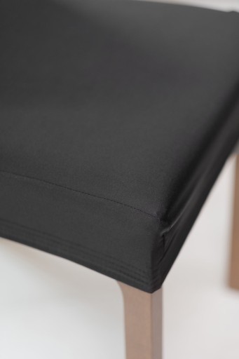 Elastický poťah na stoličku BLACK SMOOTH