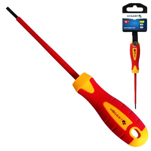 PLOCHÝ SKRUTKOVAČ izolovaný 4x100mm 1000V OCEL S2