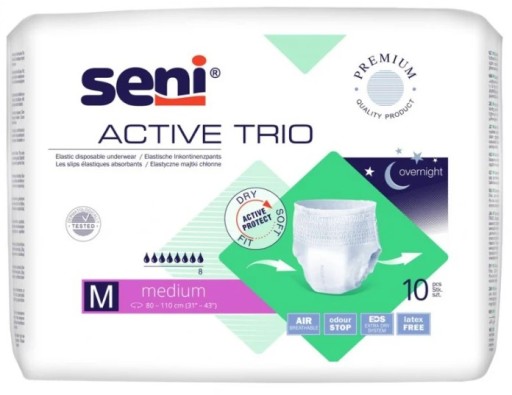 SENI ACTIVE TRIO M naťahovacie savé nohavičky 1 ks