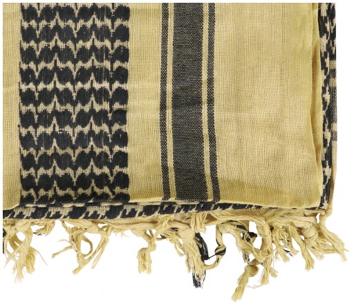 ARAFATKA KEFIJA SHEMAGH VOJENSKÝ ŠÁL DOMINATOR 100X100 cm KHAKI ČIERNA