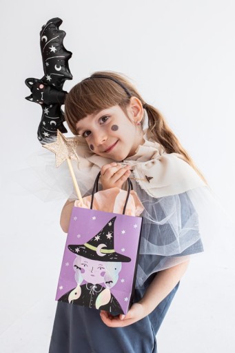 FÓLIOVÁ BALÓNKA NETOPIEĽ ČIERNA HOLOGRAFICKÁ HALLOWEENOVÁ DEKORÁCIA 35 CM