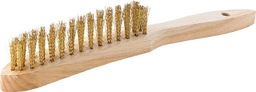 Ručná drôtená kefa, vlnitý mosadzný drôt, 3-radový FORMÁT mm