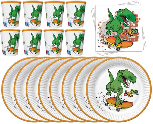 Set taniere Poháre Obrúsky DINOSAUR Dino Animals Birthday Party