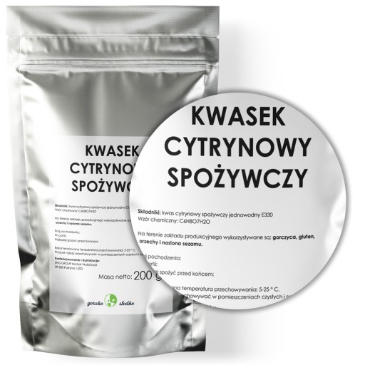 LEMON ACID čistá potravinárska kyselina 200g
