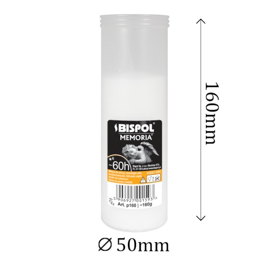 Vložka do sviečky parafínová BISPOL P160 60h 1 ks