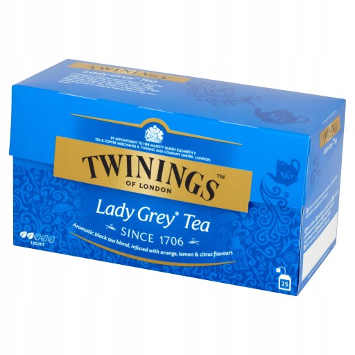 Čierny čaj Twinings s príchuťou Lady Grey 25