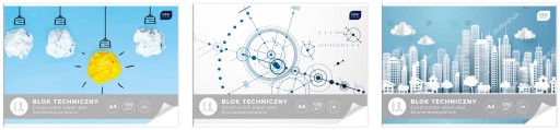 Technický blok A4/10 biely 170g Interprint