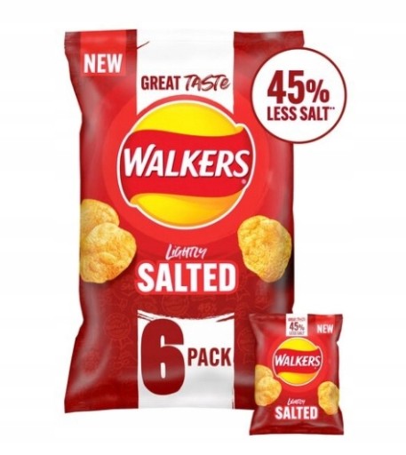1x 150g WALKERS Lays Salted Potato Crisps UK