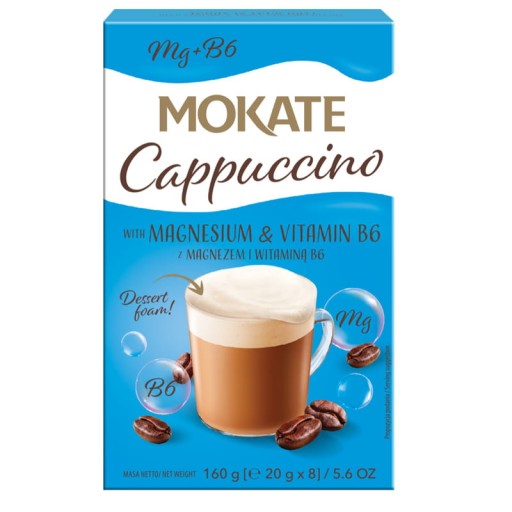 Mokate Cappuccino s magnéziom 20gx8 kartón