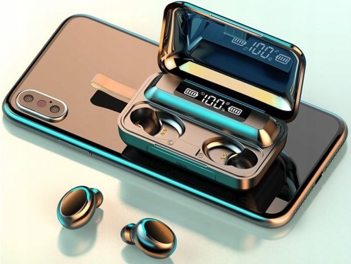 Bezdrôtové slúchadlá do uší F9+ PRO Športová powerbanka Bluetooth 5.1