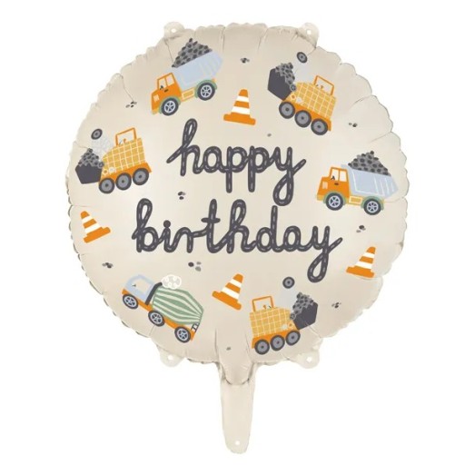 Happy Birthday Balloons Stavebný bager sklápač 45cm 1ks