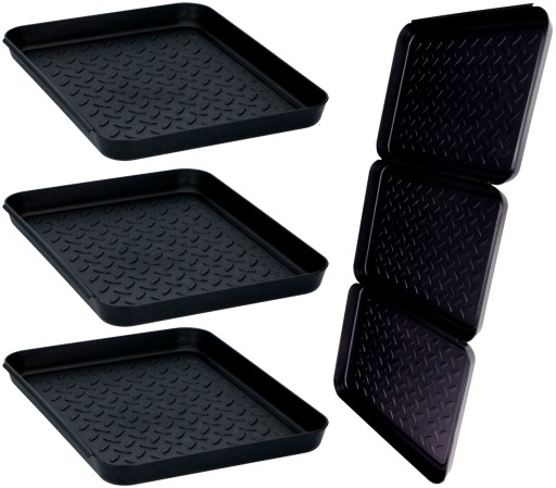 Odkvapkávač na topánky do domácnosti 35x27cm SOLID BLACK 3 KS