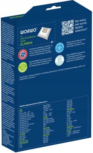 Vrecká do vysávača Worwo ELMB04K Electrolux