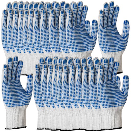 KNIT DOT ochranné stavebné pracovné rukavice bodkované PROOF 10-12 párov