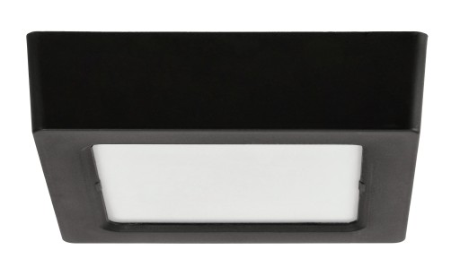 LED stropné svietidlo prisadené na povrch 6W 660lm 4000K neutrálne čierne štvorcové