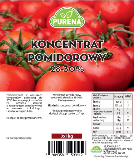 PURENA paradajkový koncentrát 1kg