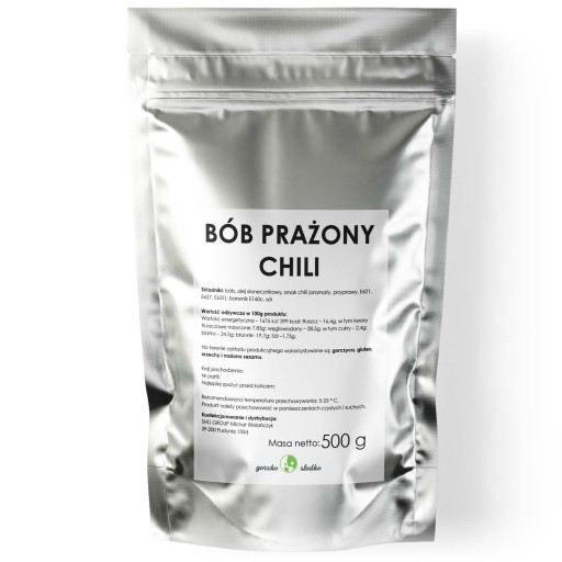Pečená fazuľa s čili, chrumkavý snack, 500g