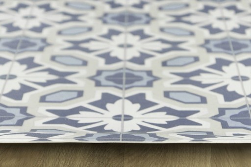 2 m MODRÝ PVC KOBEREC BOHO PATCHWORK OBKLADY