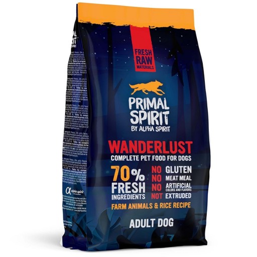 Primal Spirit za studena lisované krmivo 70% Wanderlus mäso 1 kg