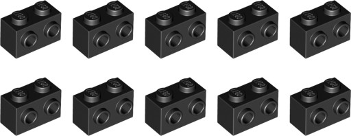 LEGO Brick Mod 1x2 čierna 11211 6138173 -10ks