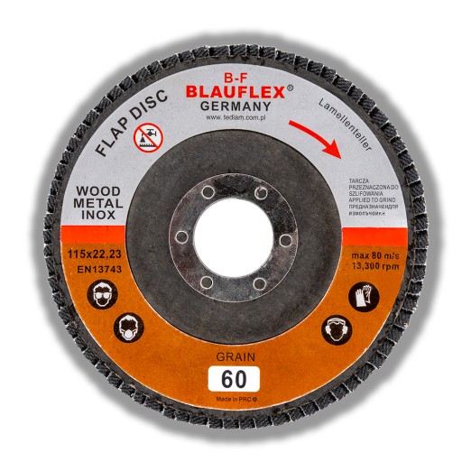 Lamelový kotúč 115 mm Z60 inox BLAUFLEX