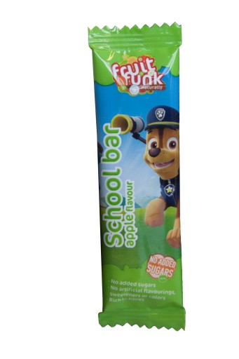 FRUIT FUNK Tlapková patrolka ZDRAVÉ OVOCNÉ TYČINKY S JABLKOVOU PRÍCHUŤOU 4 BALENIE 4x20g