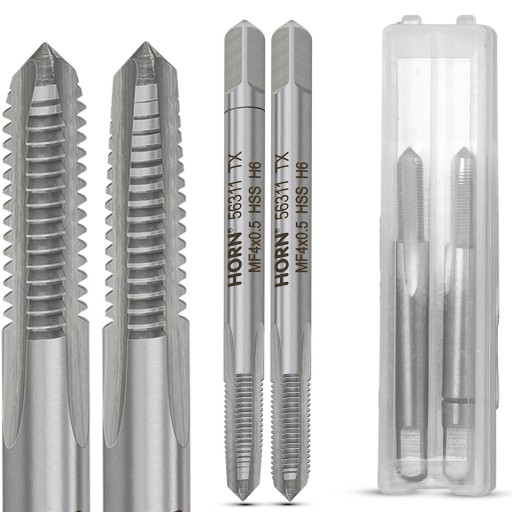 M4 RUČNÝ ZÁVITEĽ M4x0,5 mm. 2 ks DIN-2181/2P