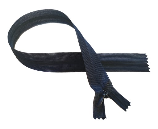 40 cm krytý zips s jazdcom NÁMORNÍCKA MODRÁ - INDIGO