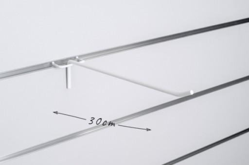 Jednoduchý háčik pre Shop Space Wall, biely, 30 cm