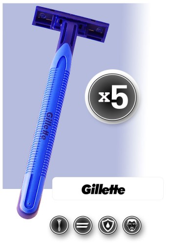 Holiace strojčeky GILLETTE BLUE II PLUS 5 KS.