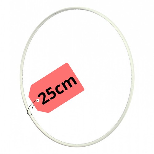 Kovová obruč pre Macrame Dream Catcher Biela okrúhla základňa Dekor DIY 25 cm