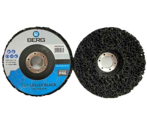 BERG DISC DISC RELES BRÚSNY ČIERNY VLAS NA ODSTRAŇOVANIE HRDZE P46 125MM 125