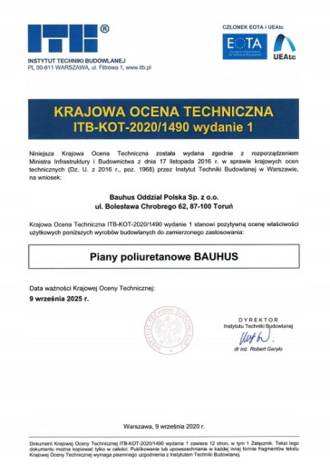 BAUHUS nízkotlaková montážna pena, celoročná, hustá, vysoký výkon
