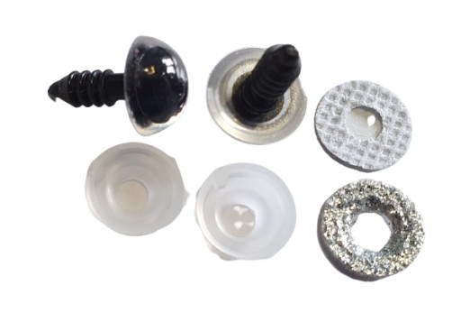 OC104 SAFE TOY EYES strieborná 14mm 4ks