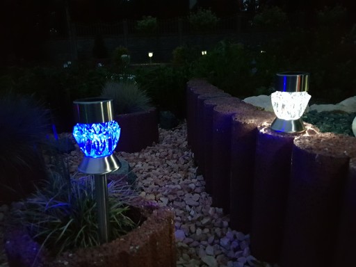 Záhradné svietidlo SOLAR CRYSTAL LED COLD + RGB