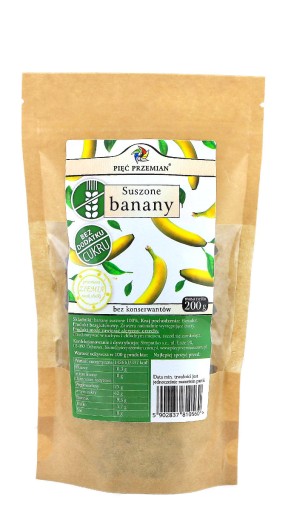 PÄŤ PREMENY Sušené banány bez lepku 200g