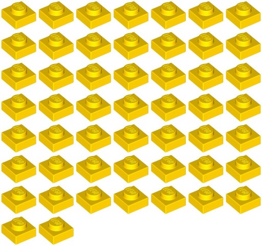 LEGO PLATE 3024 1x1 žltá NOVINKA (10g) 51 ks.